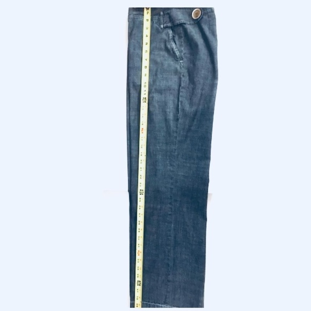 J JILL 100% Cotton Denim Wide Leg Jeans. Size 8 - Picture 8 of 10